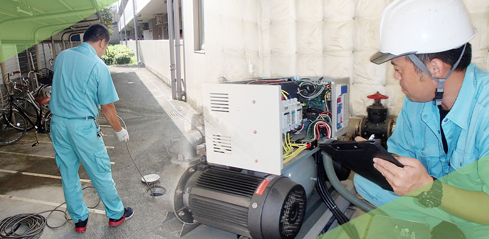 安全な水を供給する、貯水槽・配管の清掃工事を承ります!